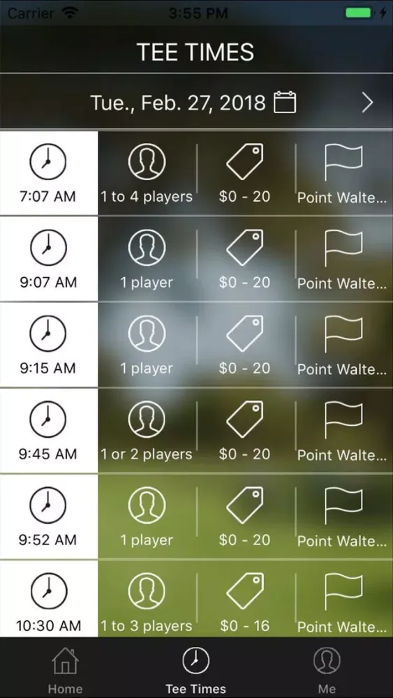 Point Walter Golf Tee Times Ekran Görüntüleri