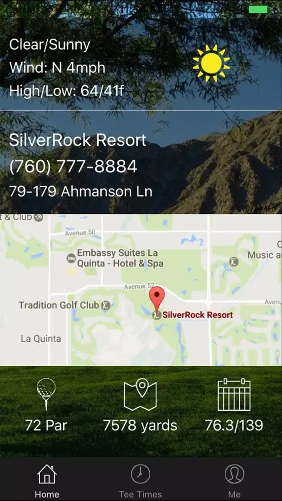 Ảnh chụp màn hình của SilverRock Resort Tee Times