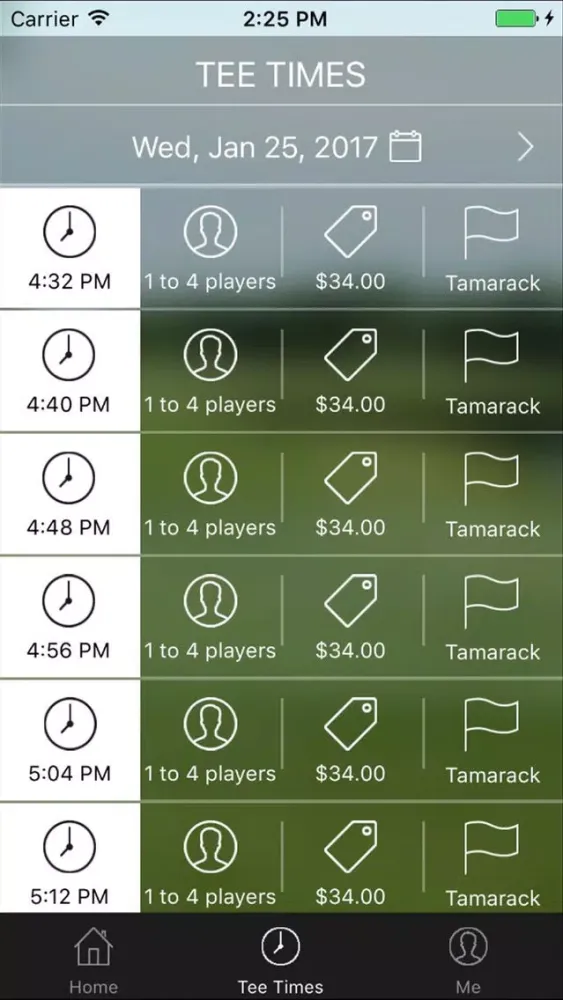 Tamarack Golf Tee Times Screenshots