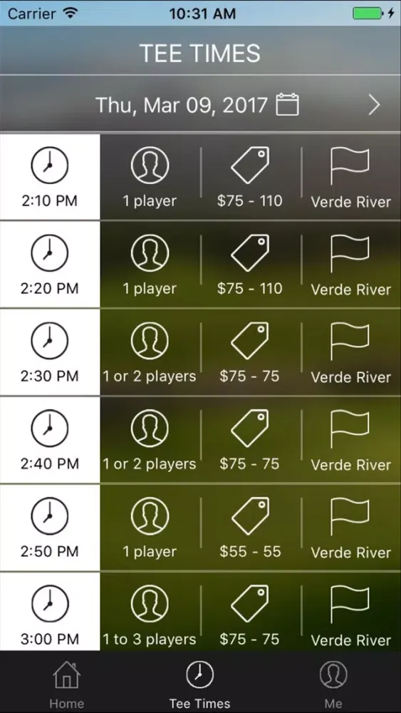 Verde River Golf Tee Times Screenshots