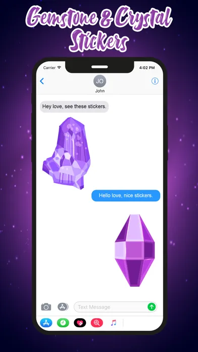 Gemstone & Crystal Stickers Ekran Görüntüleri