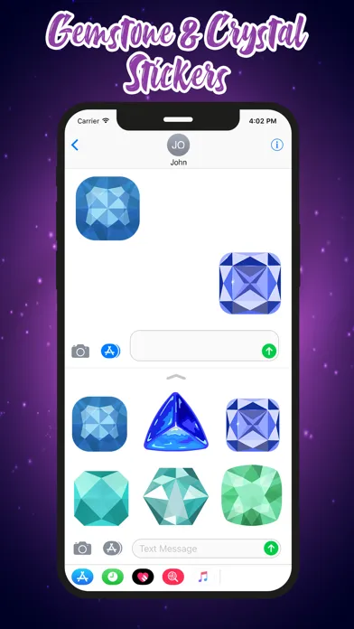 Gemstone & Crystal Stickers Ekran Görüntüleri