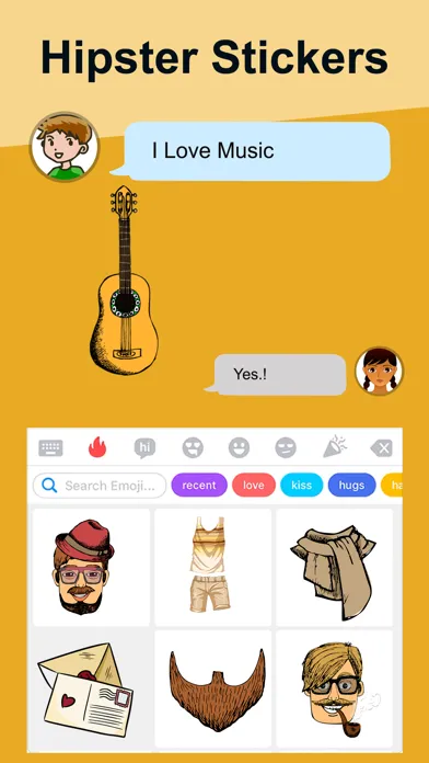 Captures d'écran de Hipster Stickers for iMessage