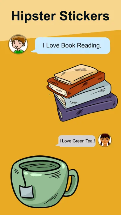 Captures d'écran de Hipster Stickers for iMessage