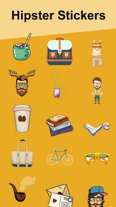 Captures d'écran de Hipster Stickers for iMessage