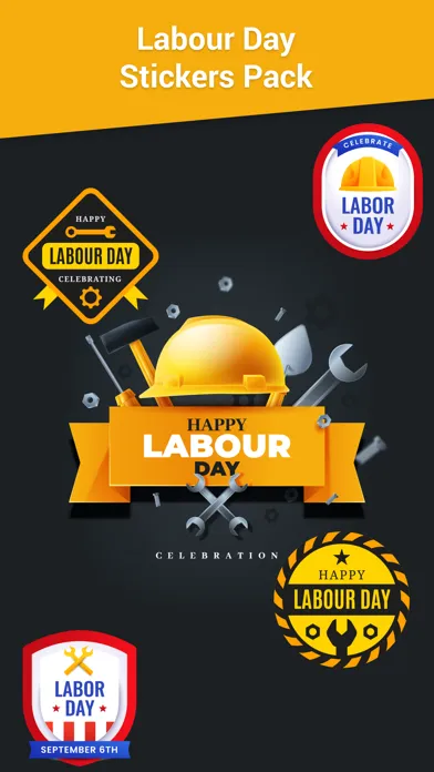 Labor Day Stickers Pack!应用截图