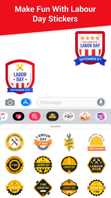 Labor Day Stickers Pack!应用截图