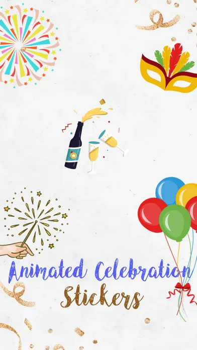 Tangkapan skrin Animated Celebration Stickers