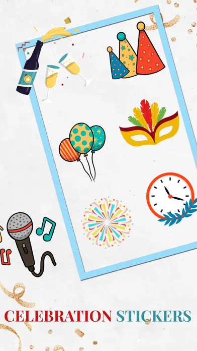 Tangkapan skrin Animated Celebration Stickers