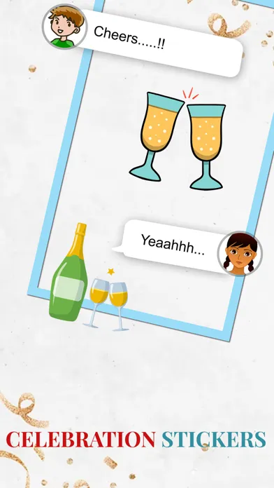 Tangkapan skrin Animated Celebration Stickers