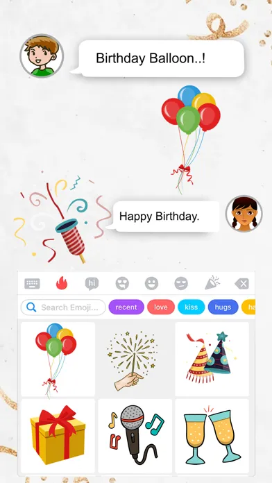 Tangkapan skrin Animated Celebration Stickers