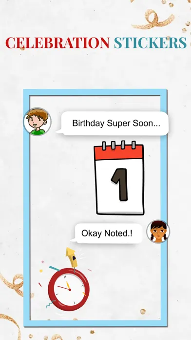 Tangkapan skrin Animated Celebration Stickers