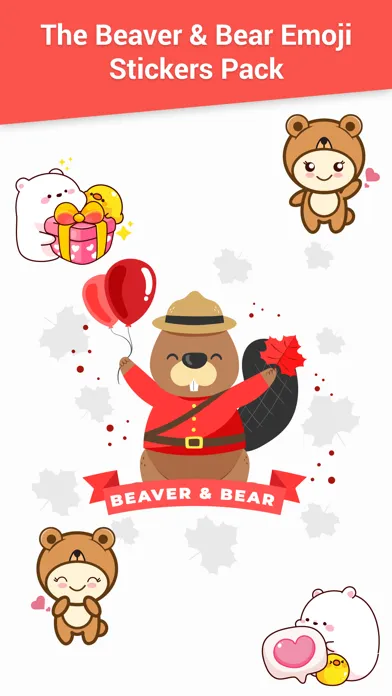Capturas de tela do The Beaver and Bear Emojis