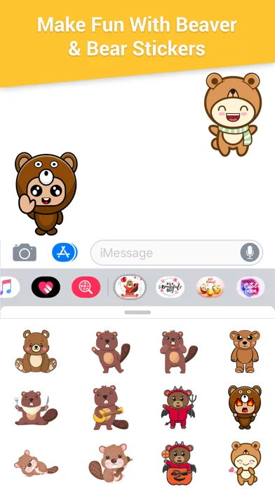 Capturas de tela do The Beaver and Bear Emojis