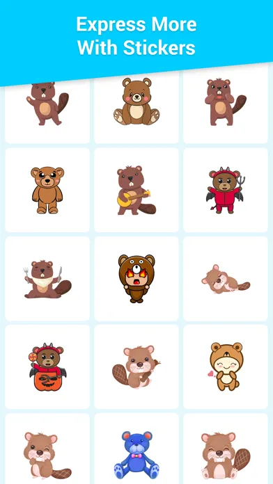 Capturas de tela do The Beaver and Bear Emojis