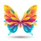 Glossy Butterflies Stickers