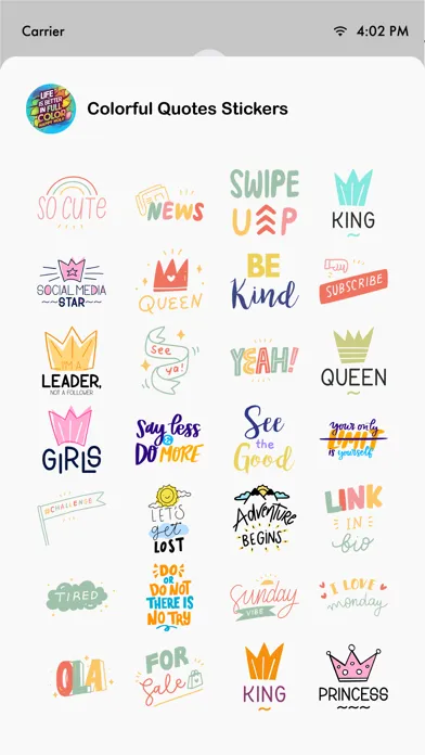 صور Colorful Quotes Stickers