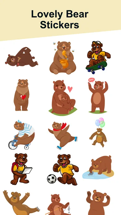 Tangkapan layar Lovely Bear Stickers!
