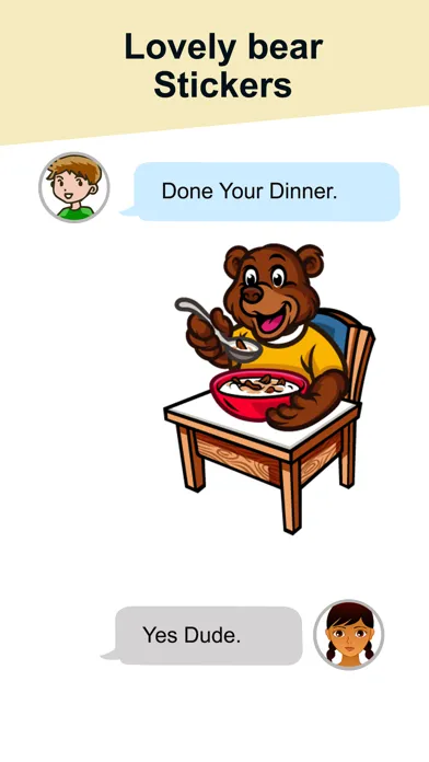 Tangkapan layar Lovely Bear Stickers!