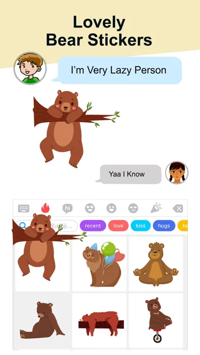 Tangkapan layar Lovely Bear Stickers!