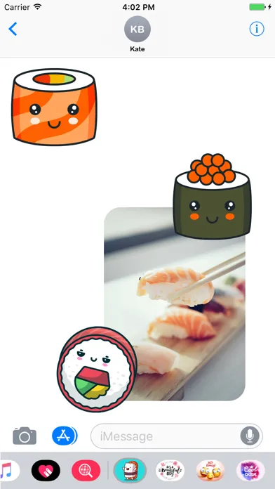 Captures d'écran de Sushi Kawaii Stickers
