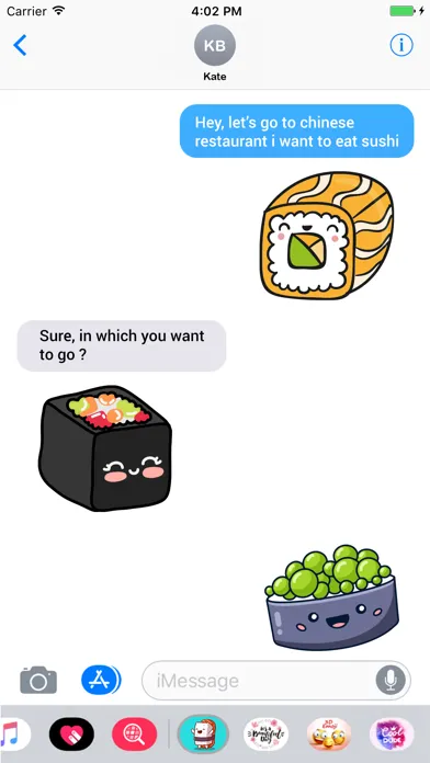 Captures d'écran de Sushi Kawaii Stickers