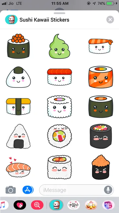 Captures d'écran de Sushi Kawaii Stickers