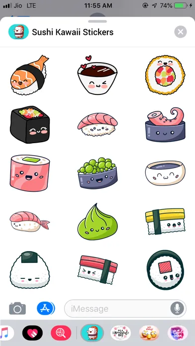 Captures d'écran de Sushi Kawaii Stickers