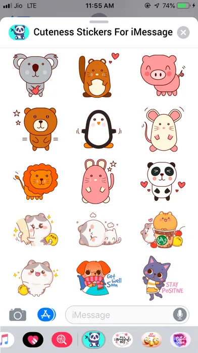Cuteness Sticker For iMessage Ekran Görüntüleri
