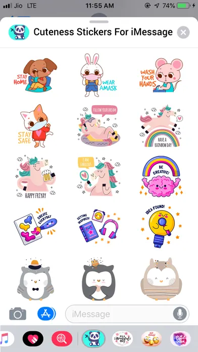Cuteness Sticker For iMessage Ekran Görüntüleri