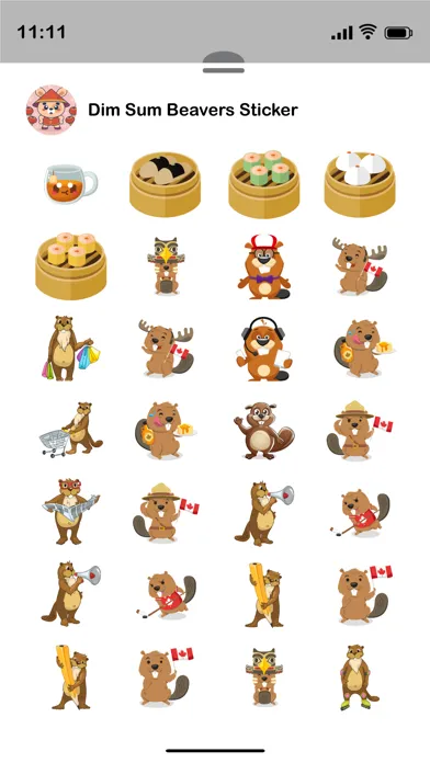 Dim Sum Beavers Stickers應用截圖