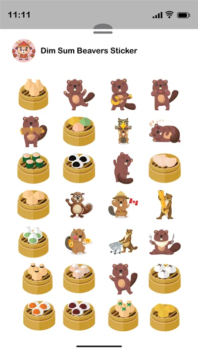 Dim Sum Beavers Stickers應用截圖