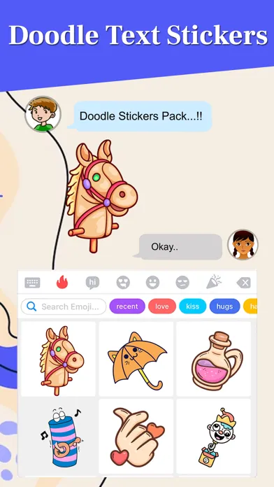 Tangkapan layar Doodle Text Stickers