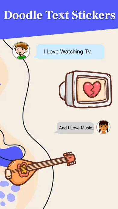 Tangkapan layar Doodle Text Stickers