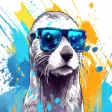 Funny Otters Stickers