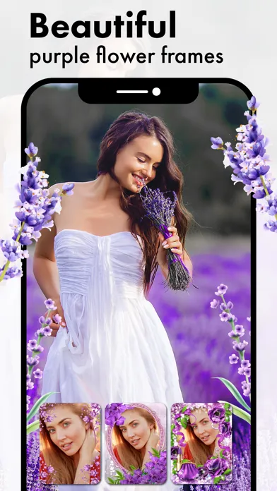 Tangkapan skrin Purple Flower Photo Frames