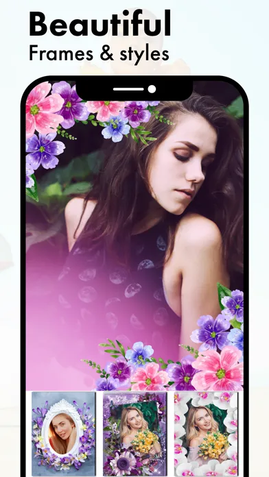 Tangkapan skrin Purple Flower Photo Frames