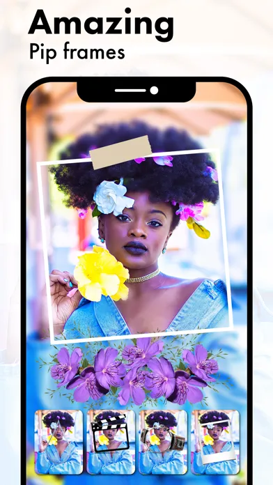 Tangkapan skrin Purple Flower Photo Frames