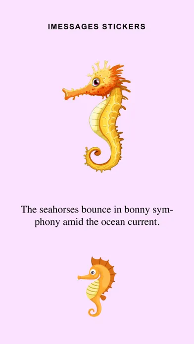 Bubble Seahorse Stickers应用截图