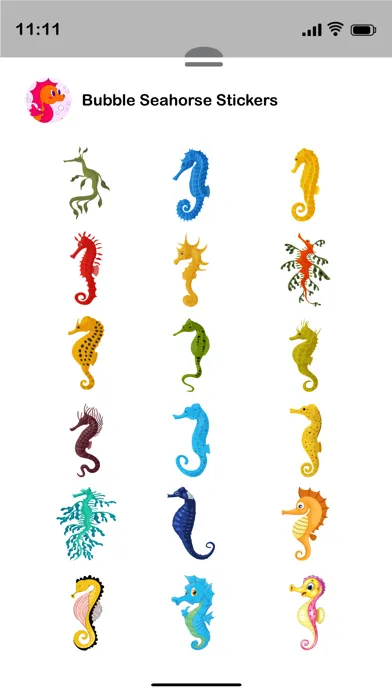 Bubble Seahorse Stickers应用截图
