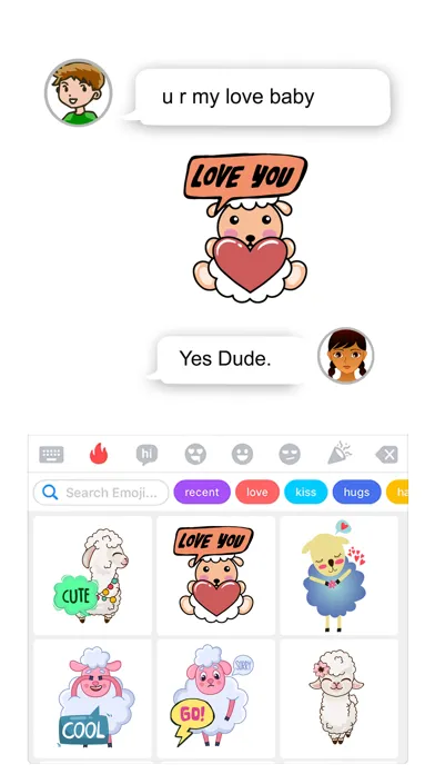 Sheep Love Stickers スクリーンショット