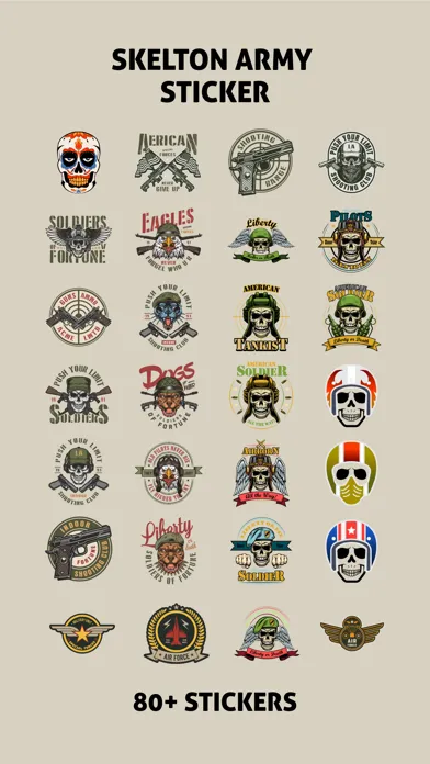 Zrzuty ekranu Skeleton Army Stickers