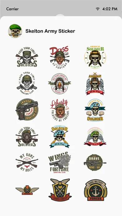 Zrzuty ekranu Skeleton Army Stickers