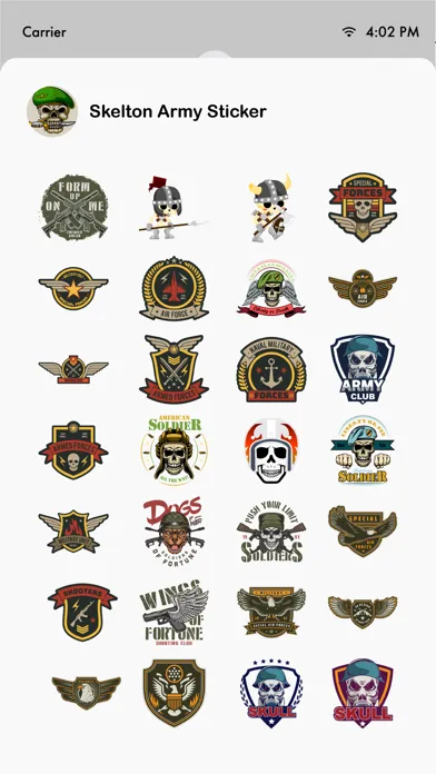 Zrzuty ekranu Skeleton Army Stickers