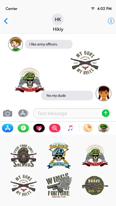 Zrzuty ekranu Skeleton Army Stickers