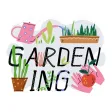 Watercolor Gardening Sticker Watercolor Gardening Sticker