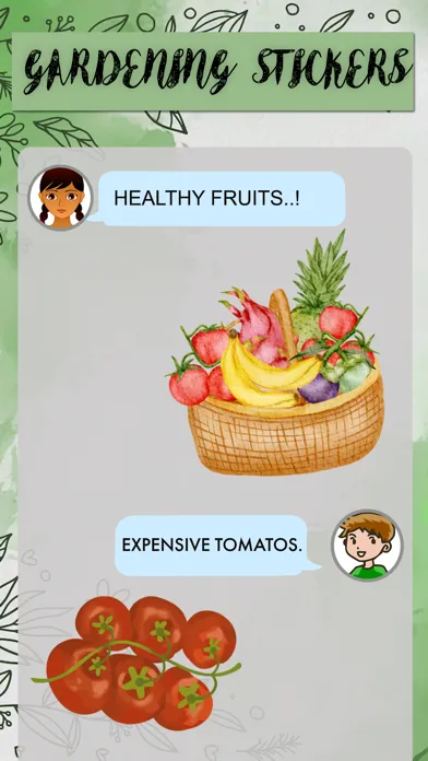 Capturas de tela do Watercolor Gardening Sticker