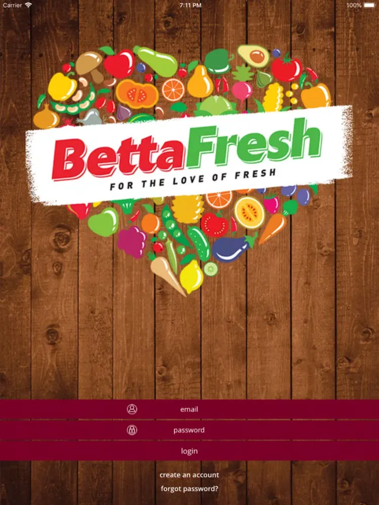 Capturas de tela do Betta Fresh iPad 
