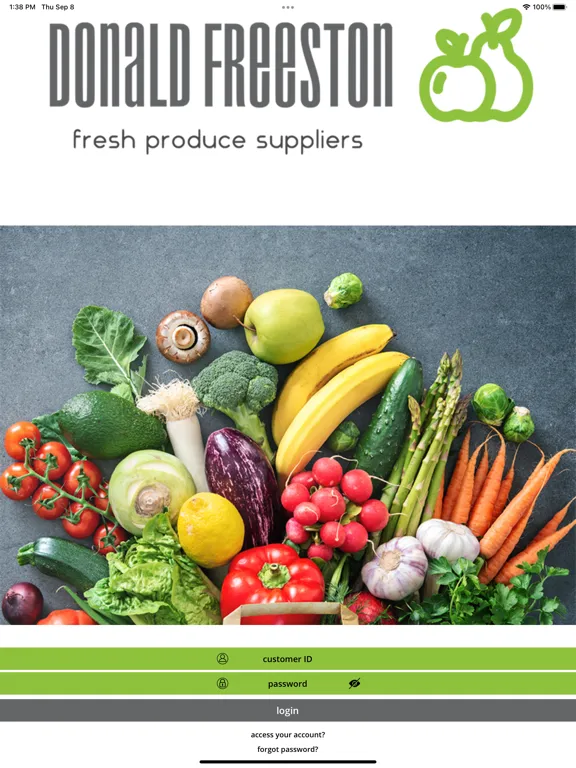 Capturas de tela do Donald Freeston Fresh Produce iPad 