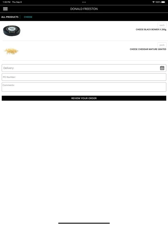 Capturas de tela do Donald Freeston Fresh Produce iPad 